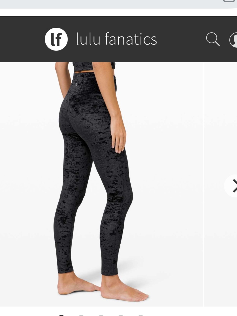 Lululemon Wunder Lounge HighRise Tight 28" Crushed Velvet Sz 6 Black Full Length